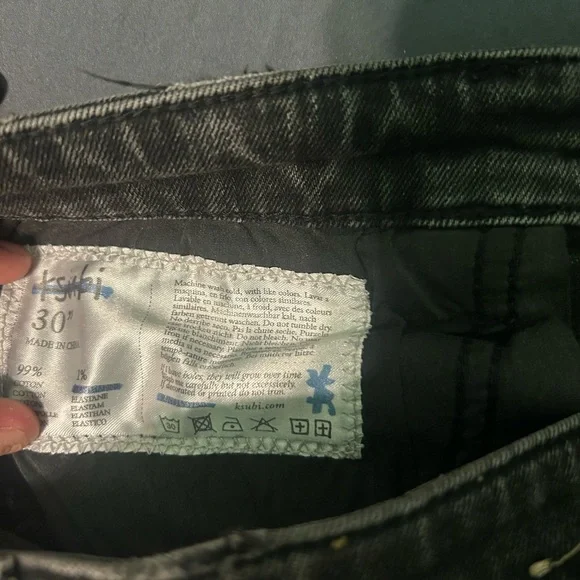Ksubi Black Denim with Cross Details size 30 good condition